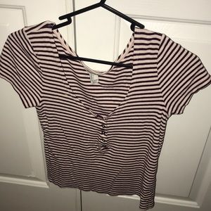 Striped crop top